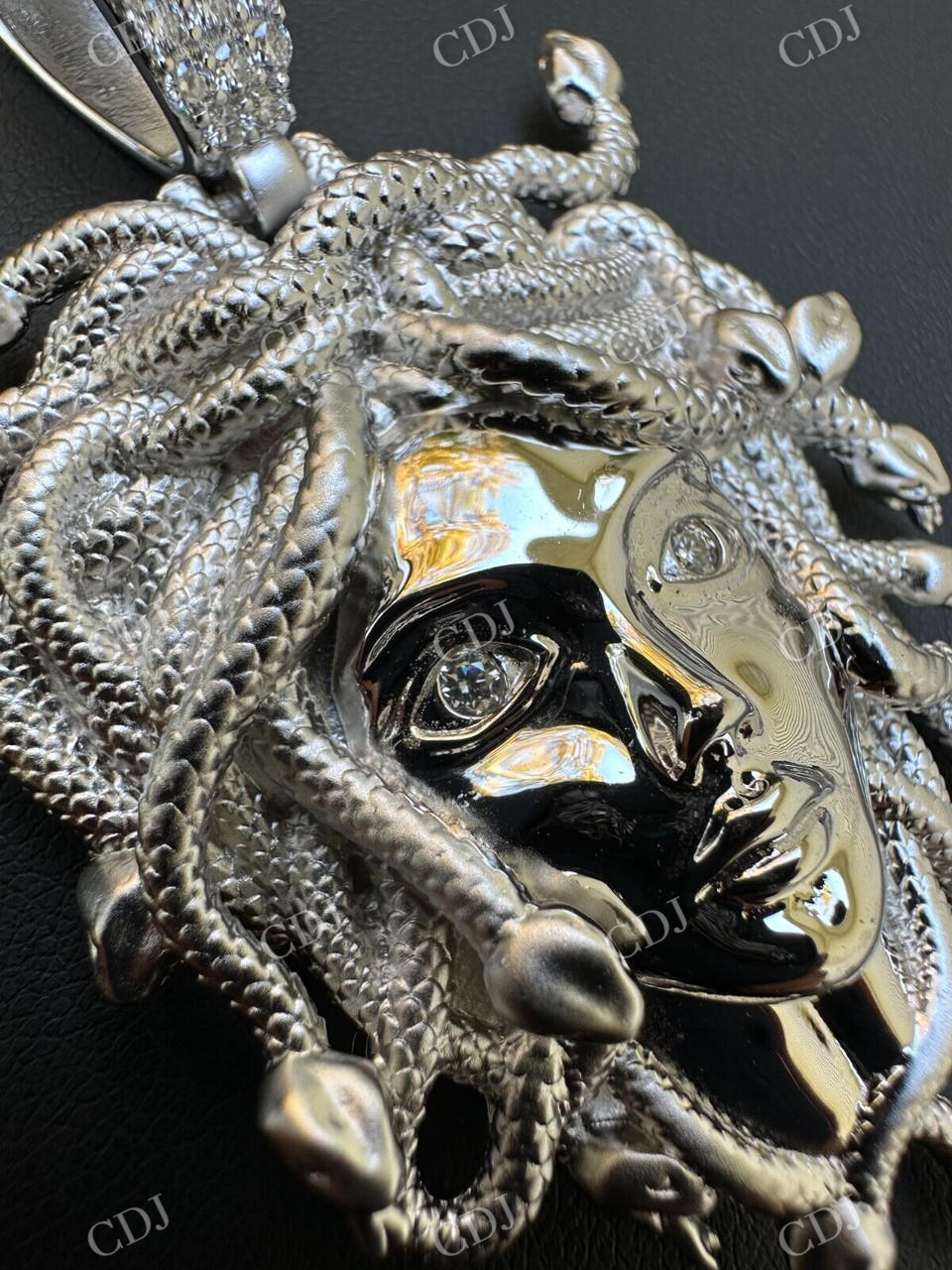 925 Sterling Silver Medusa Head Pendant  customdiamjewel   