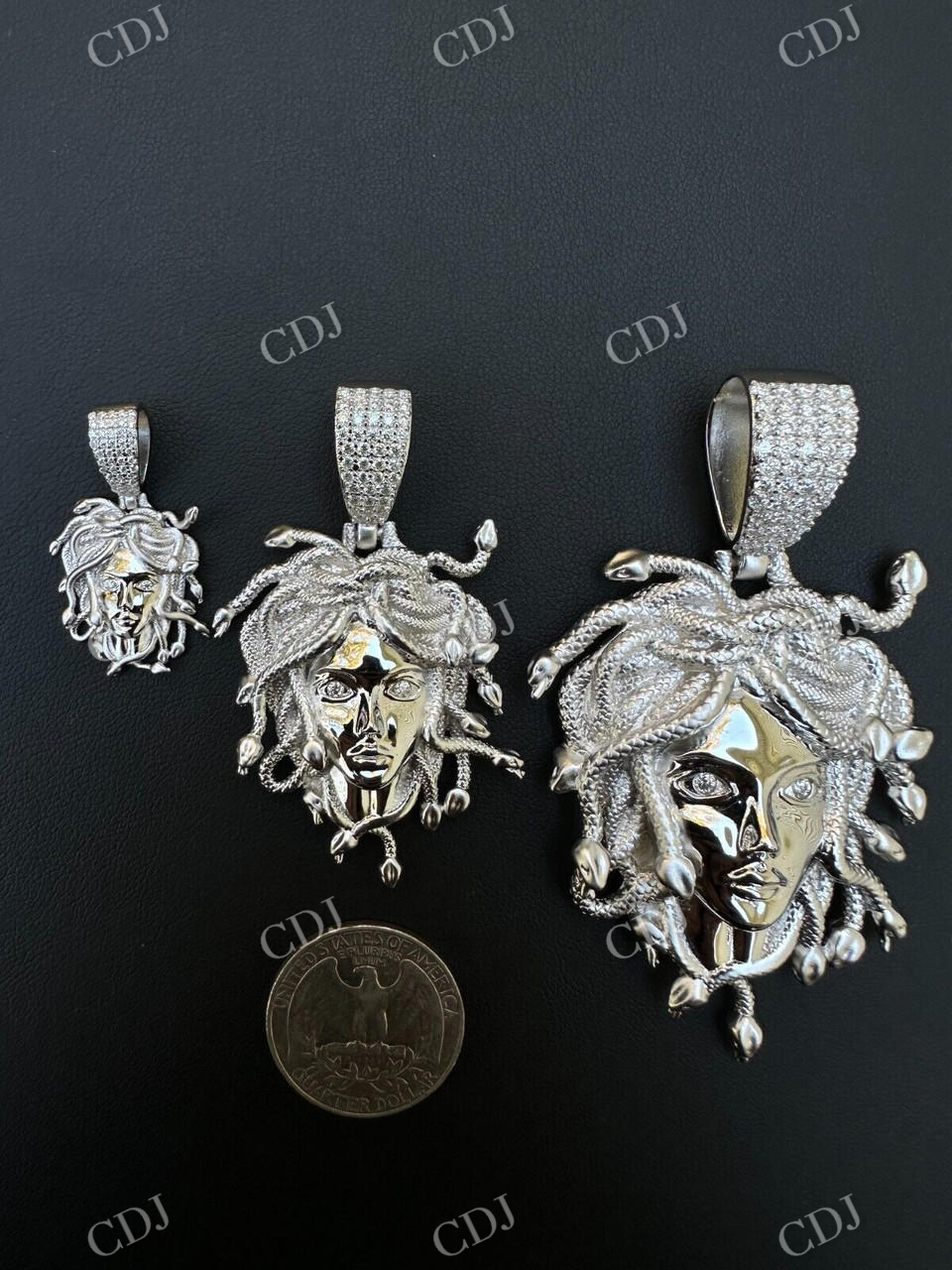 925 Sterling Silver Medusa Head Pendant  customdiamjewel   