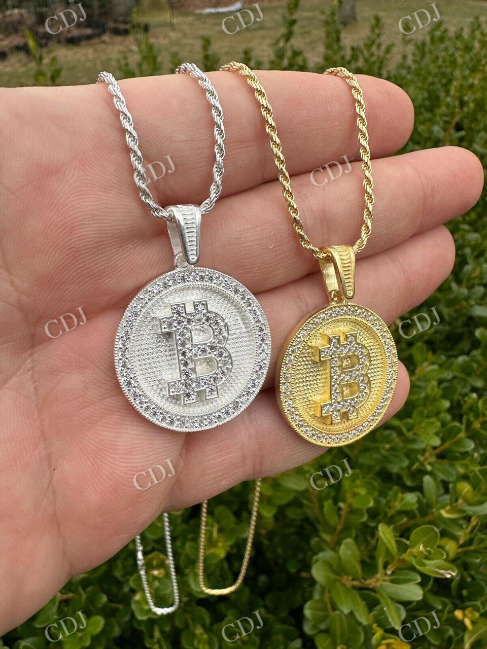 Iced Letter B BITCOIN Diamond Pendant  customdiamjewel   