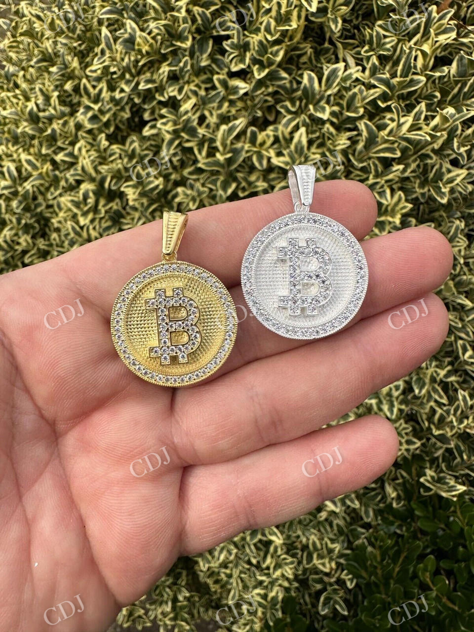 Iced Letter B BITCOIN Diamond Pendant  customdiamjewel   