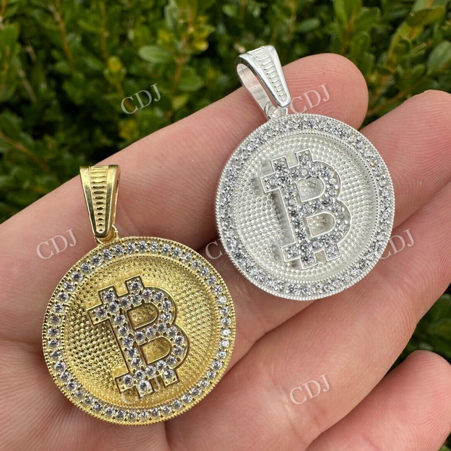 Iced Letter B BITCOIN Diamond Pendant  customdiamjewel   