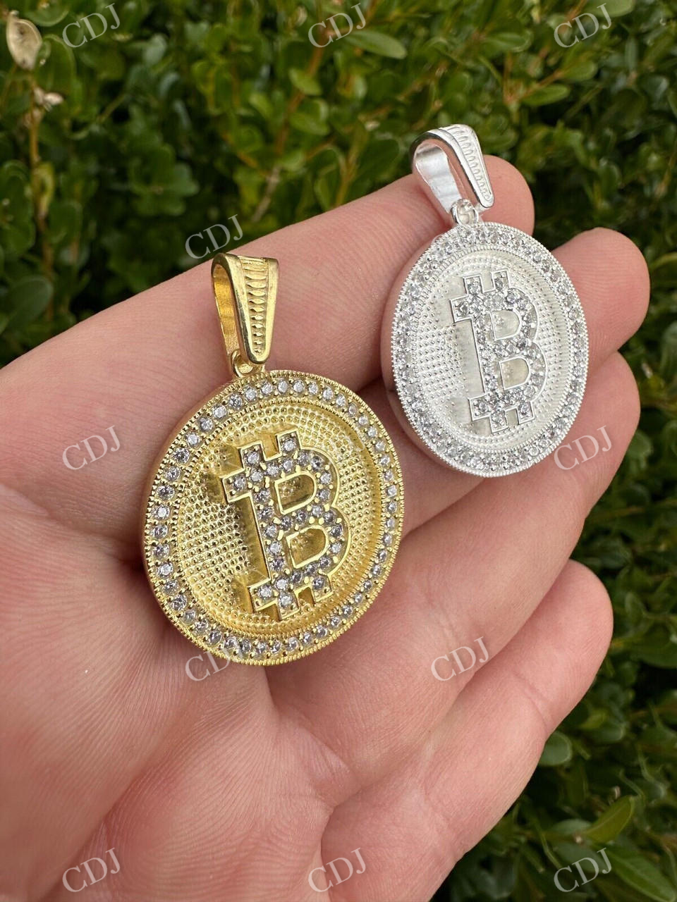 Iced Letter B BITCOIN Diamond Pendant  customdiamjewel   