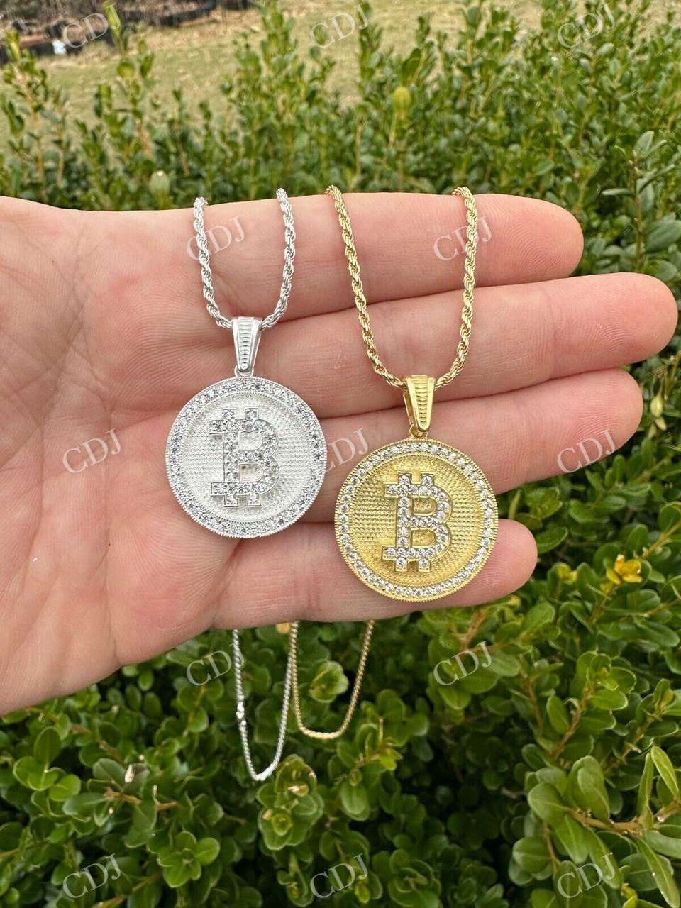 Iced Letter B BITCOIN Diamond Pendant  customdiamjewel   