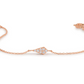 0.10CTW Moissanite Pave Chain Diamond Bracelet  customdiamjewel Sterling Silver Rose Gold VVS-EF