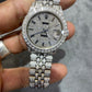 36 mm Rolex Jubilee Full White Moissanite Watch  customdiamjewel   