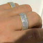 Round Cut Diamond Icy Eternity Wedding Band  customdiamjewel   