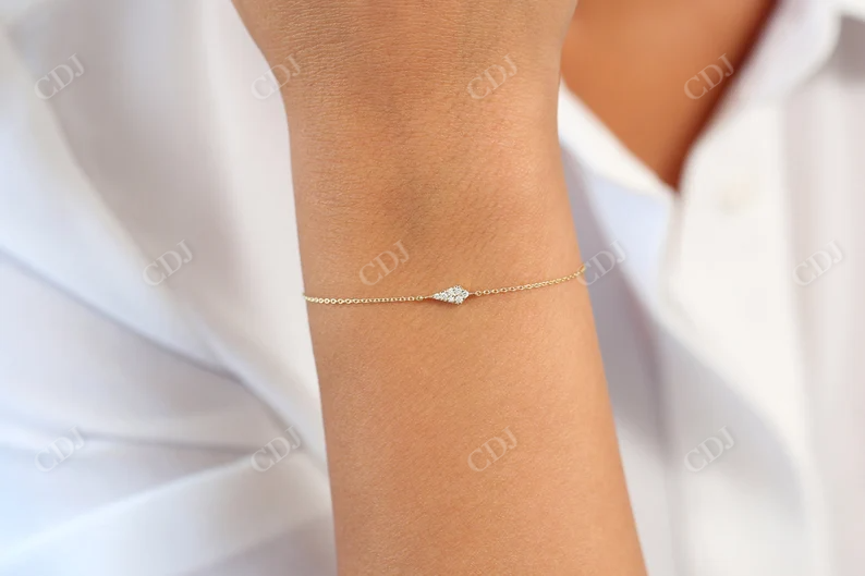 0.10CTW Moissanite Pave Chain Diamond Bracelet  customdiamjewel   