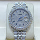 36 mm Rolex Jubilee Full White Moissanite Watch  customdiamjewel   