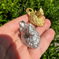 14k Gold Wolf Head Iced Pendant  customdiamjewel   