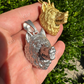 14k Gold Wolf Head Iced Pendant  customdiamjewel   