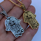 14k Gold Hamsa Hand Of Fatima Pendant  customdiamjewel   