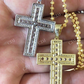 Iced Out Cross Round Diamond Pendant  customdiamjewel   