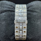 Cartier Santos Baguette On Belt Red Arabic Digit Moissanite Watch  customdiamjewel   