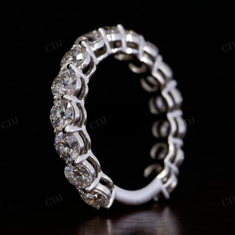 3mm Round Cut Natural Diamond Wedding Band  customdiamjewel   