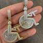 Handicap In Wheelchair Diamond Pendant  customdiamjewel   