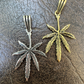 925 Sterling Silver Marijuana Leaf Pendant  customdiamjewel   