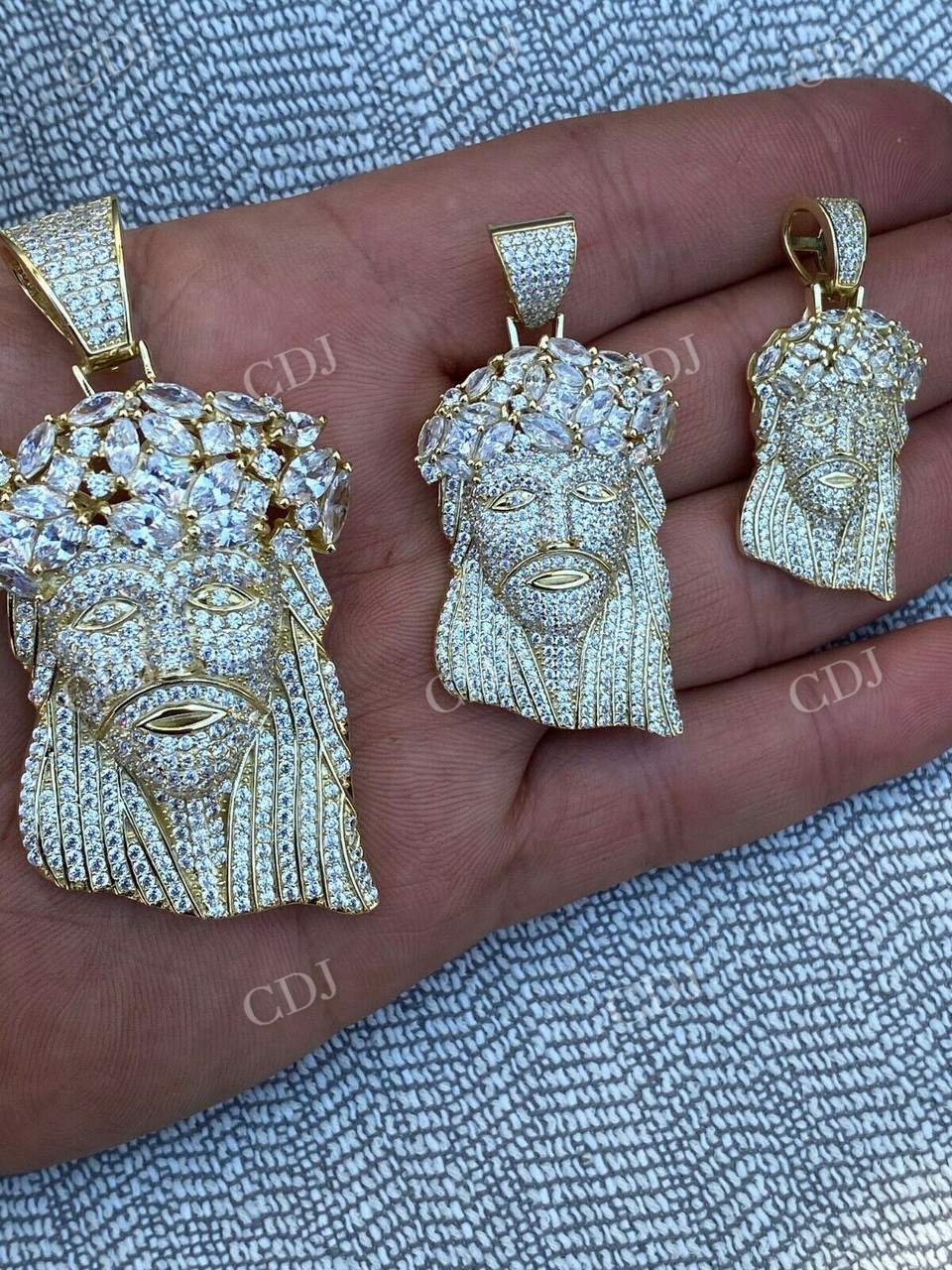 Hip Hop Jesus Piece Flooded Diamond Pendant  customdiamjewel   