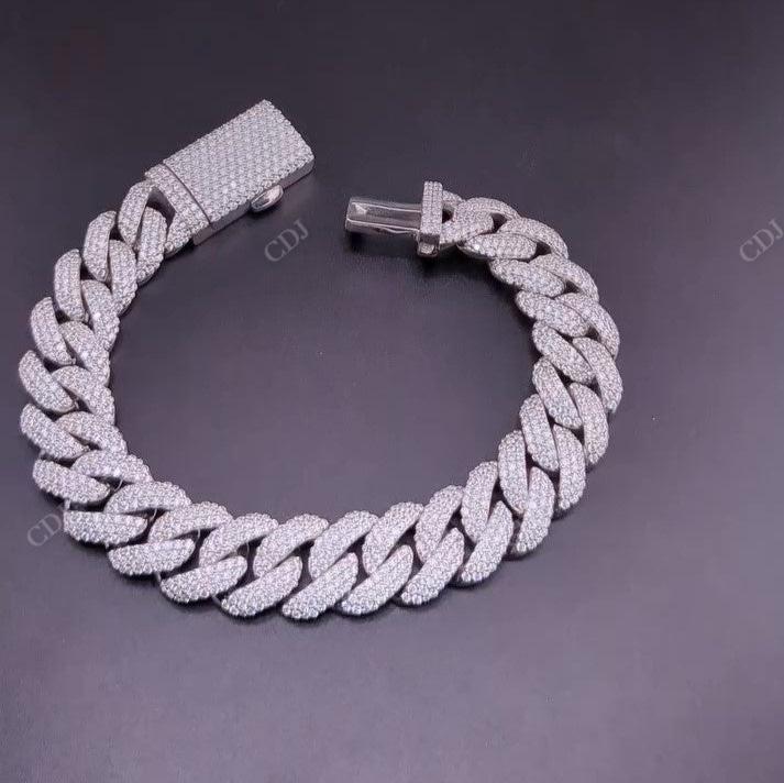 Handset Diamond Cuban Linked Hip Hop Bracelet hip hop jewelry CustomDiamJewel   