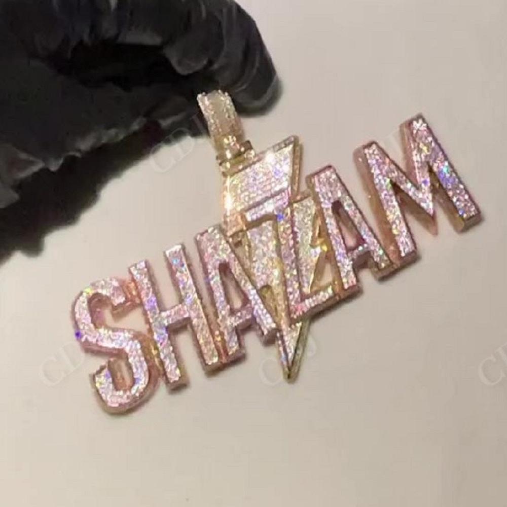 Gold Plated Big Letter Customized Pendant hip hop jewelry CustomDiamJewel   