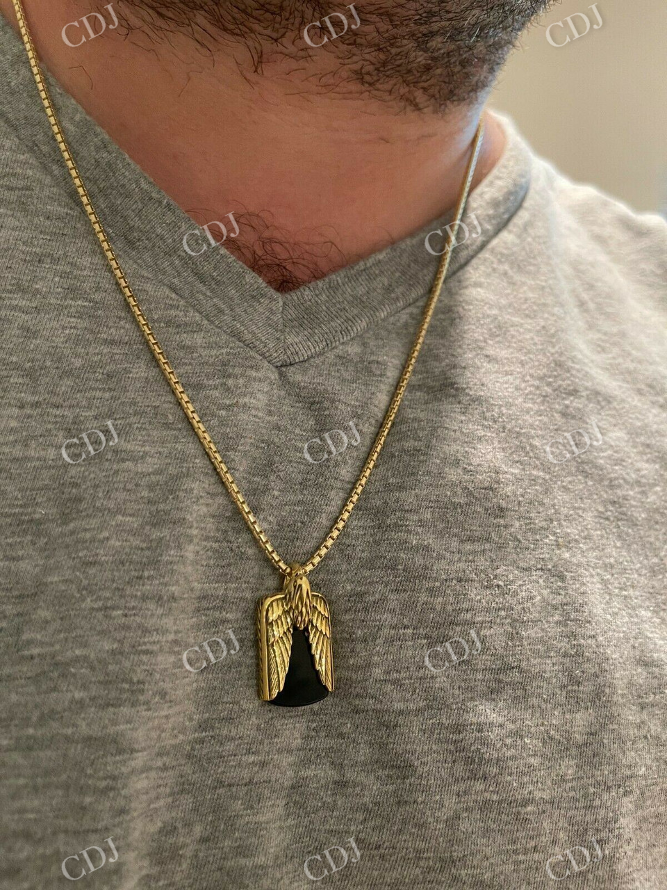 14k Gold Hip Hop Iced Pendant  customdiamjewel   