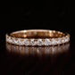 0.60CTW Round Cut Lab Grown Diamond Full Eternity Wedding Band  customdiamjewel 10KT Rose Gold VVS-EF