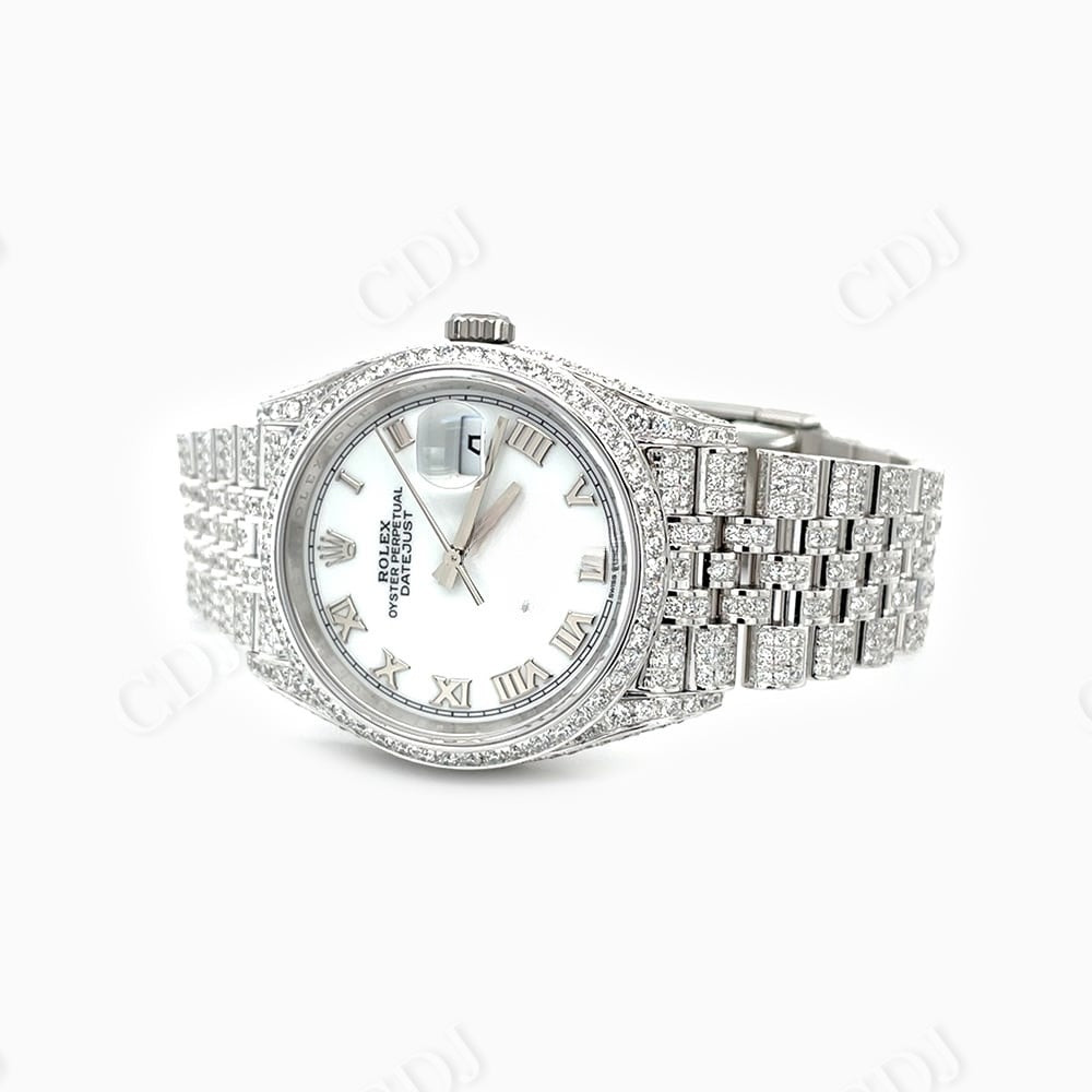 Stainless Steel Diamond Rolex Custom Watch  customdiamjewel   