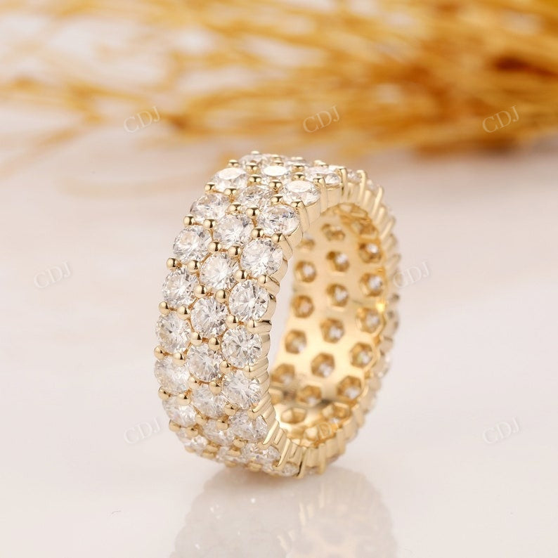 5.70CTW Three Row Lab Grown Diamond Wedding Band  customdiamjewel   