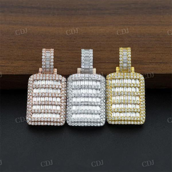 Hip Hop Rapper Jewelry Dogtag Diamond Pendant  customdiamjewel   