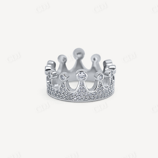 Solid Gold Crown Diamond Ring  customdiamjewel   