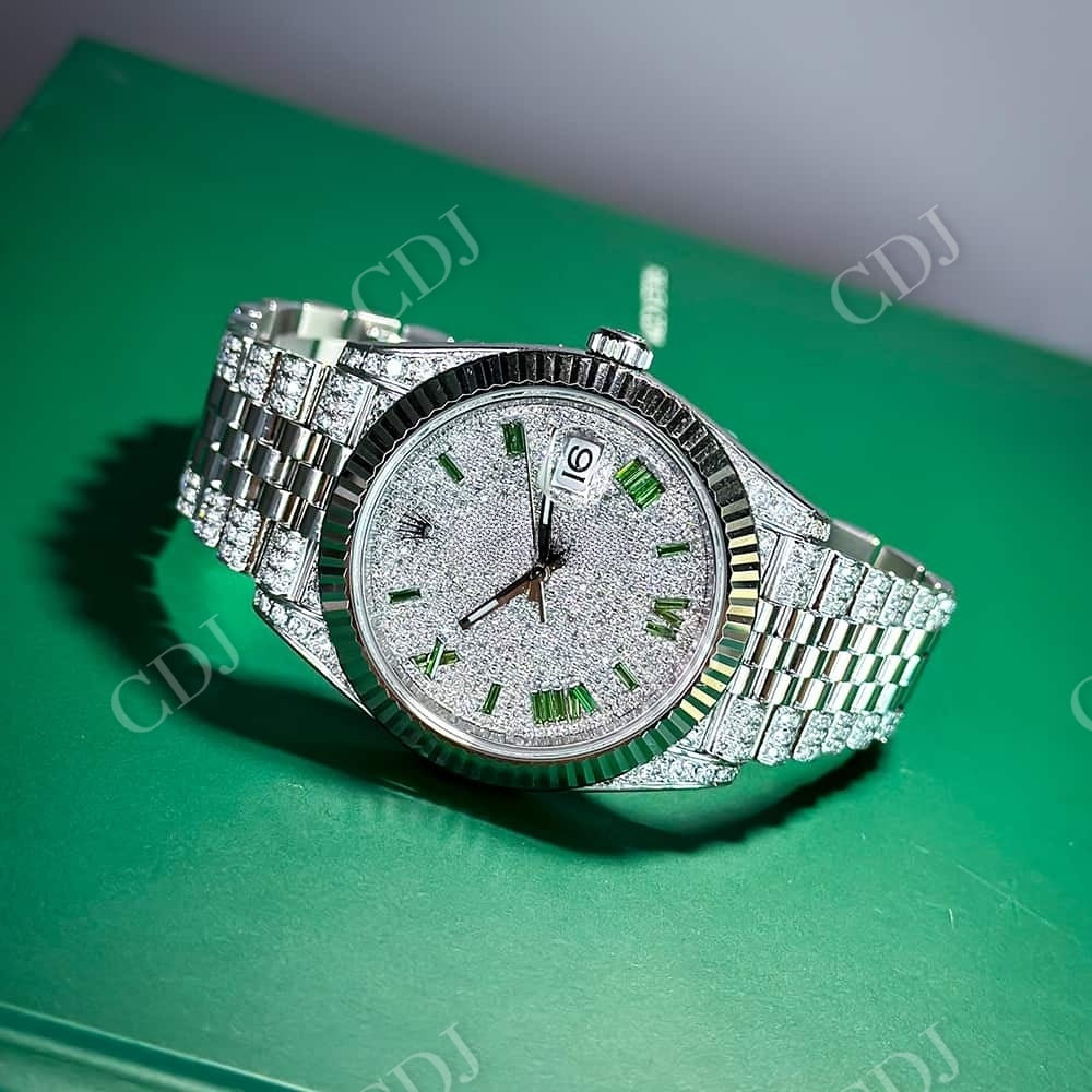 Custom Rolex Diamond Wrist Watch  customdiamjewel   