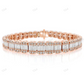 14K Rose Gold Moissanite Hip Hop Bracelet hip hop jewelry CustomDiamJewel