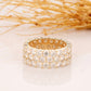 5.7CTW Round Accents 3 Row Natural Diamond Wedding Band Wedding Band customdiamjewel   