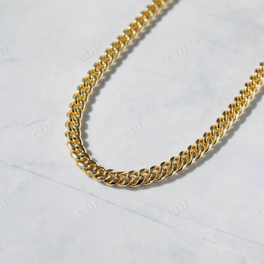 Gold Plated Miami Cuban Chain Necklace  customdiamjewel   