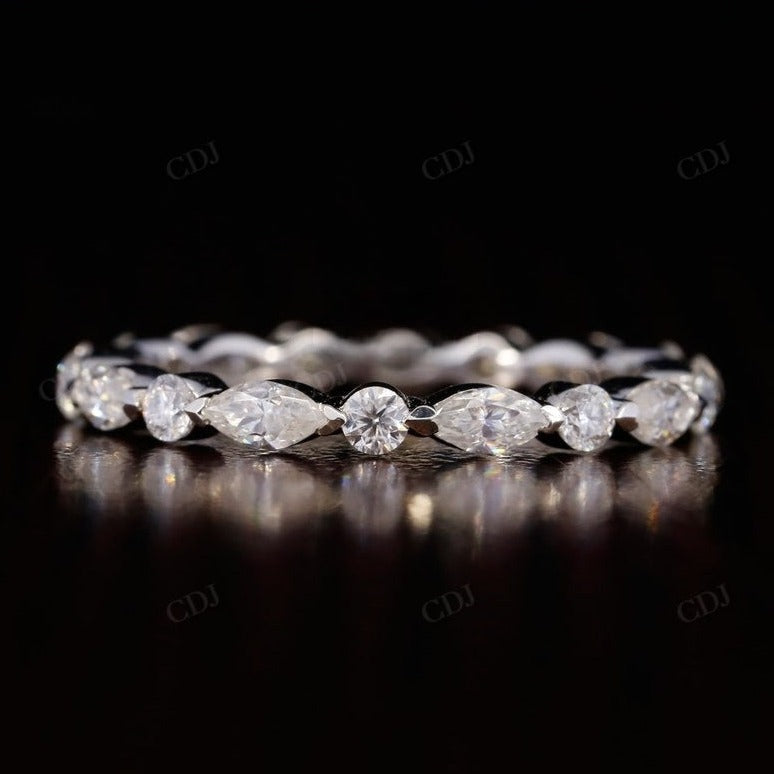 Marquise and Round Diamond Wedding Band Women  customdiamjewel   