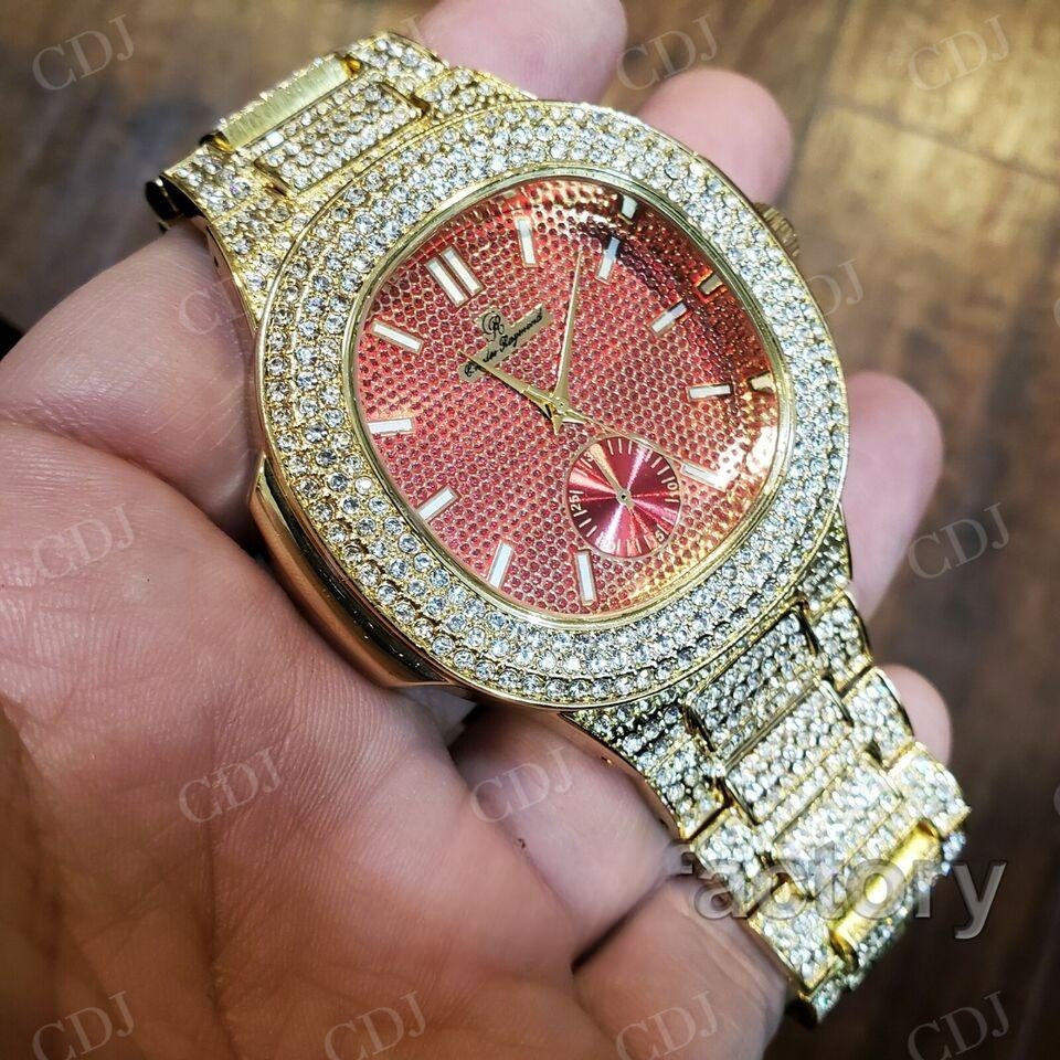 Patek Phillip Hip hop wrist Watch  customdiamjewel   