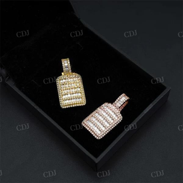 Hip Hop Rapper Jewelry Dogtag Diamond Pendant  customdiamjewel   