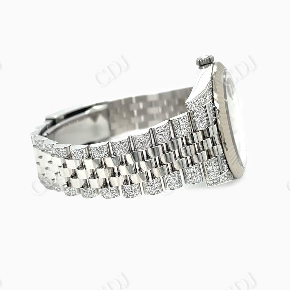 Fully iced Out Moissanite Diamond Wrist Watch customdiamjewel