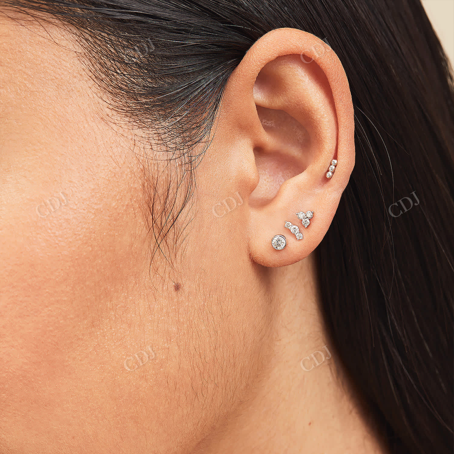 Charming Diamond Stud Earrings For Women  customdiamjewel   