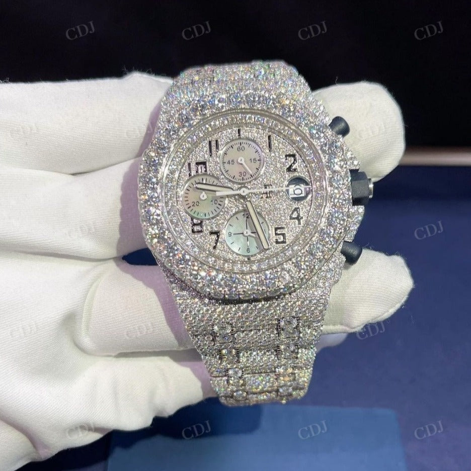 AP Diamond Iced Out Custom Wrist Watch  customdiamjewel   