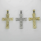 14k Gold Round Diamond Cross Pendant  customdiamjewel   