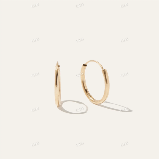 18K Yellow Gold Everyday Wear Hoop customdiamjewel