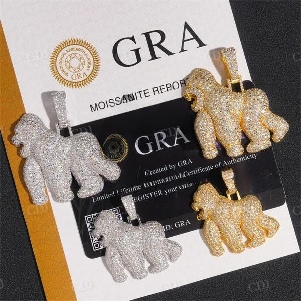 Iced Out Gorilla Diamonds Pendant For Men  customdiamjewel   