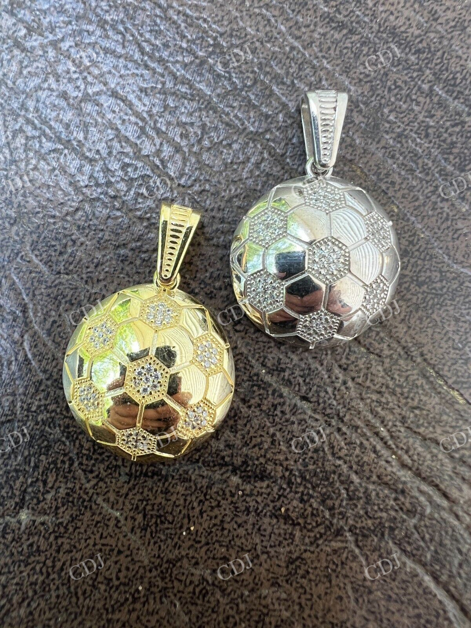 Soccer Ball Foot Ball Diamond Pendant  customdiamjewel   