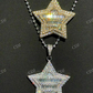 Baguette And Round Diamond Star Pendant  customdiamjewel   