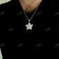 Baguette And Round Diamond Star Pendant  customdiamjewel   