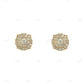 Sterling Silver Yellow Gold Plated VVS Moissanite Diamond Earring hip hop jewelry CustomDiamJewel