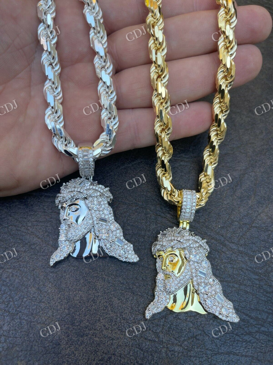 Jesus Piece Iced Hip Hop Pendant  customdiamjewel   