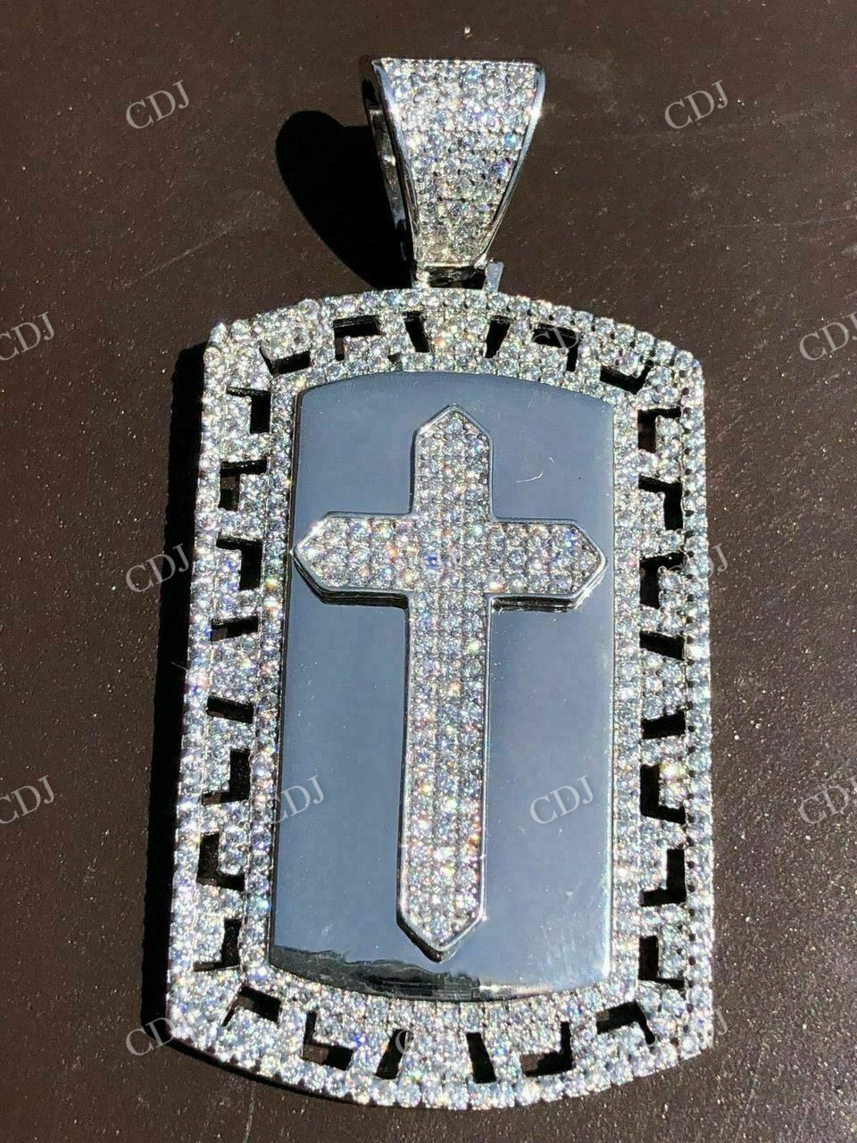 Cross Iced Hip Hop Diamond Pendant  customdiamjewel   