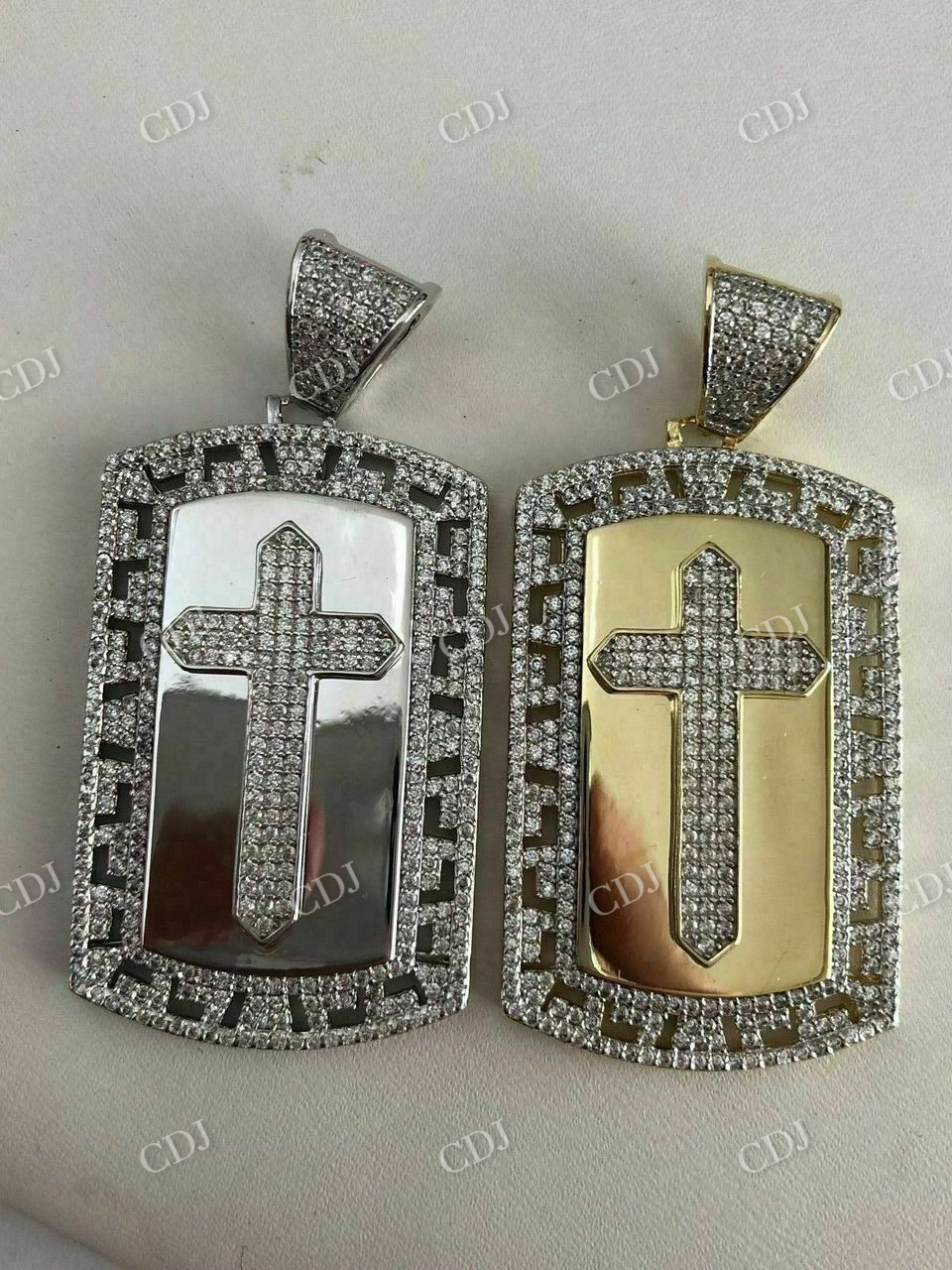 Cross Iced Hip Hop Diamond Pendant  customdiamjewel   