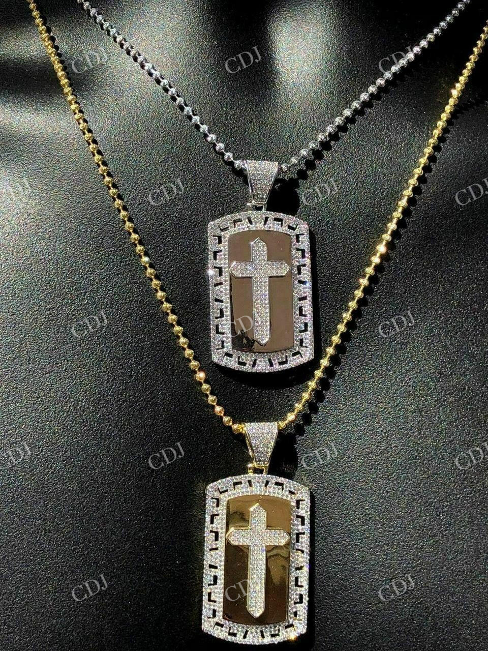 Cross Iced Hip Hop Diamond Pendant  customdiamjewel   